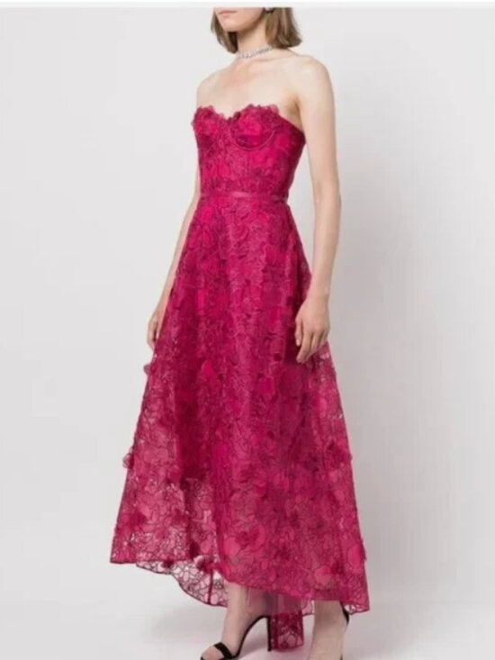 Marchesa Dresses & Skirts - Marchesa notte floral organza gown-Size 12